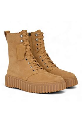 Polacco donna in camoscio colore sabbia, CLARKS | TORHILL STYLE-LIGHT TAN WLINED